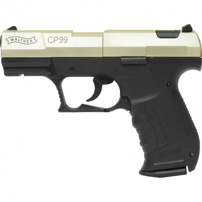 Пистолет пневматический UMAREX WALTHER CP 99 никель с чёрной рукояткой 412.00.01/412.00.51